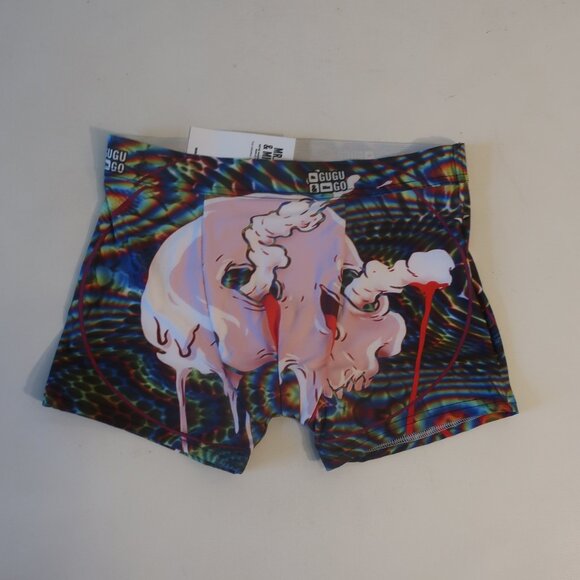 NWT Womens Mr. Gugu & Miss Go Active Rainbow/Multi Print Booty Shorts M * - Picture 1 of 3